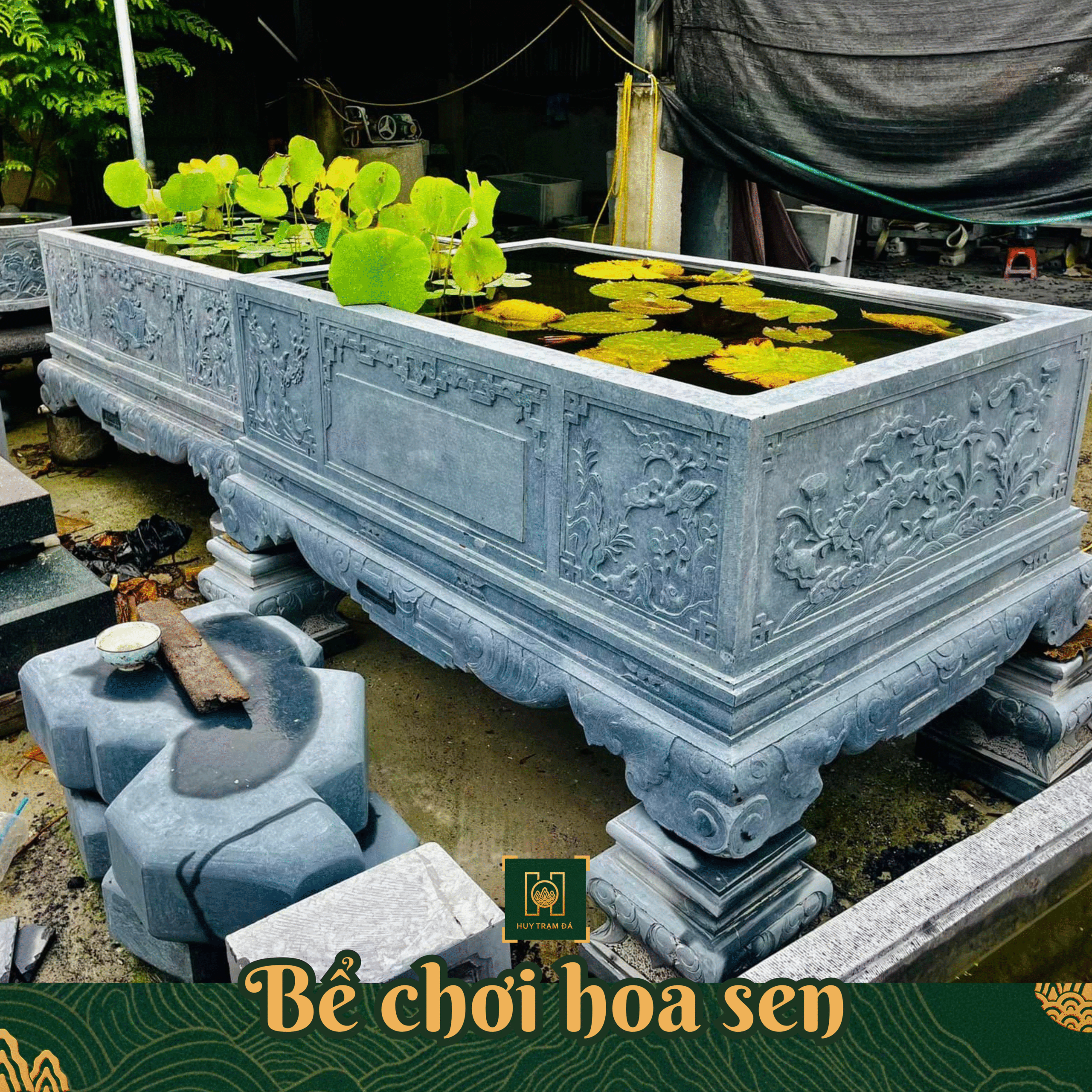 Be-da-trong-hoa-sen-hoa-sung-huy-tram-da BỂ ĐÁ TRỒNG SEN – HUY TRẠM ĐÁ MỸ NGHỆ